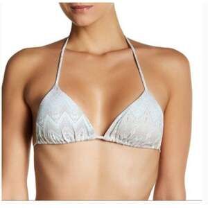 Eberjey Surf Spray Mia Bikini Top Sz L NWT